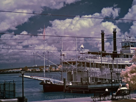 Riverboat docked